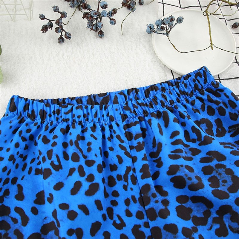 Thumbnail: Leopard Print Blue Pajama Set