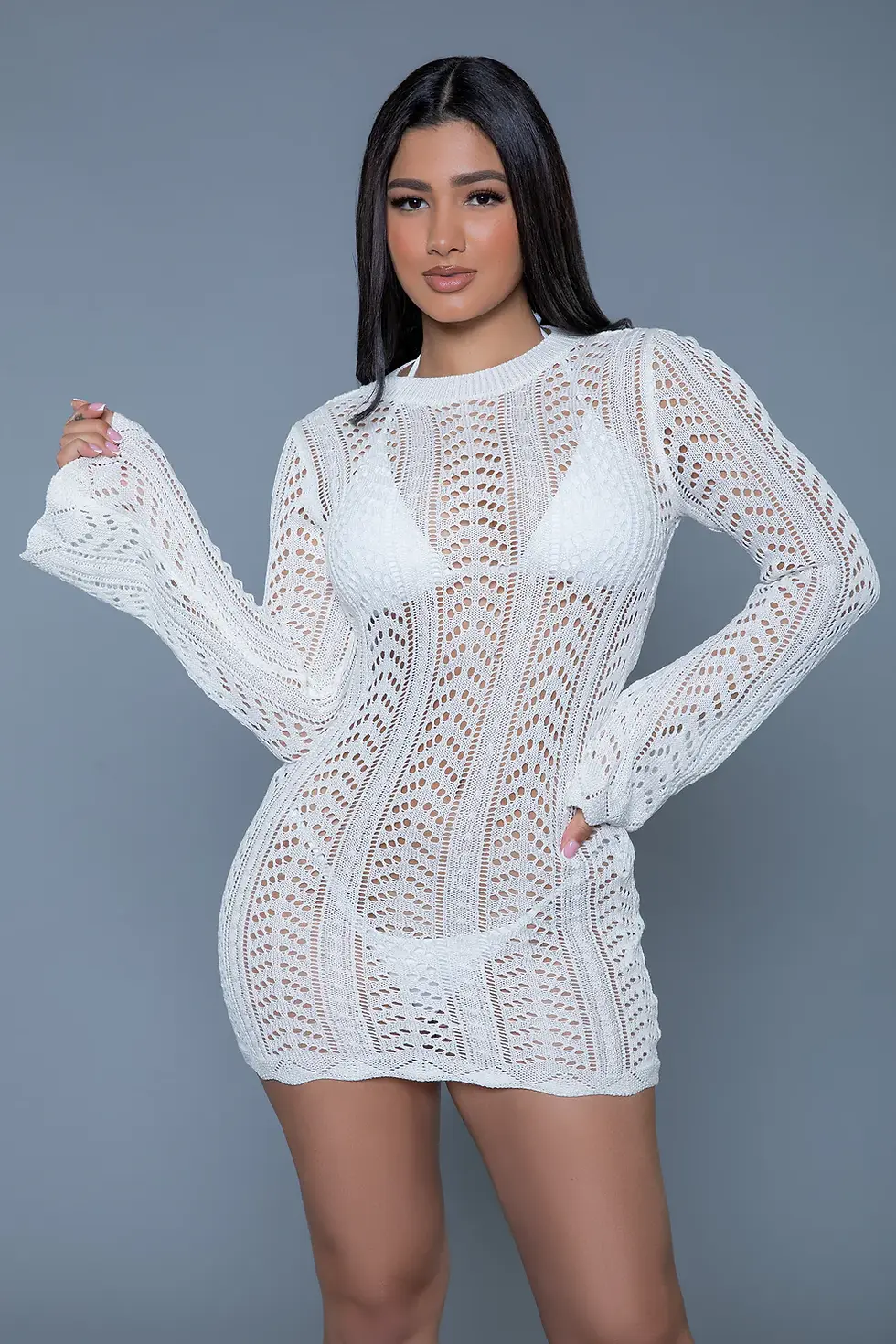 Thumbnail: Kinsley Crochet Mini Dress