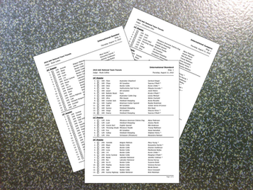 Tryout Schedule & Running Orders