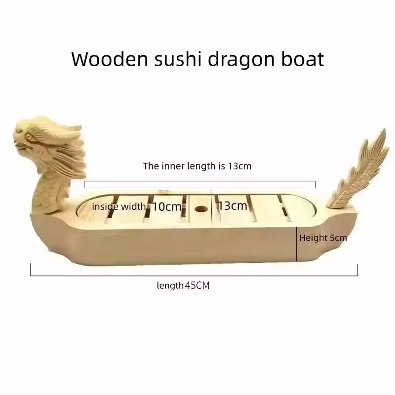 one wooden dragon boat