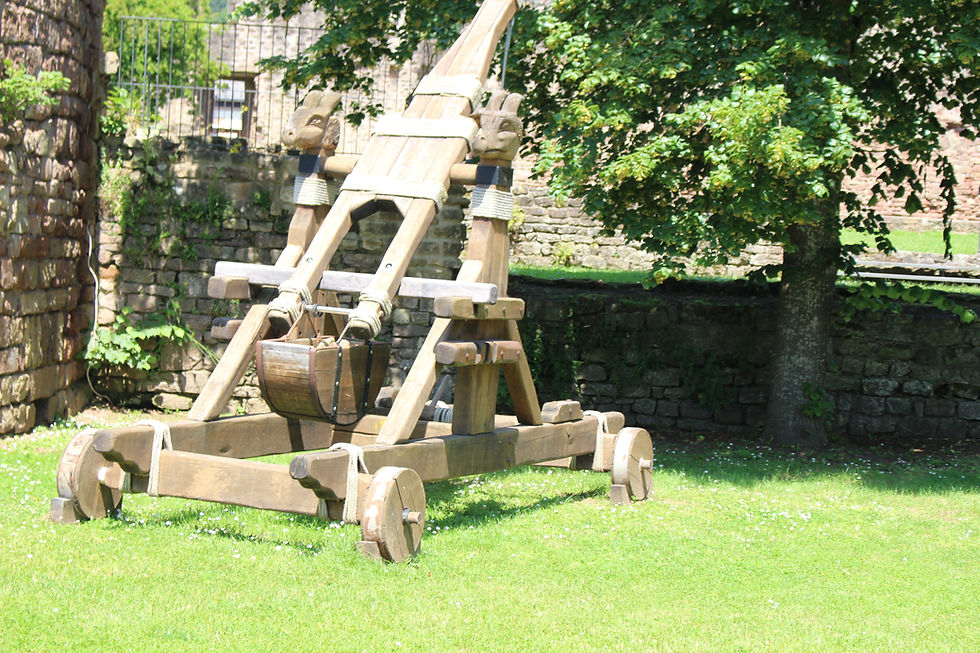 Catapult at Pettingen Castle