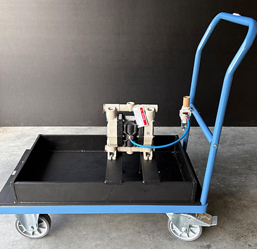 Mobiele pomp met lekbak