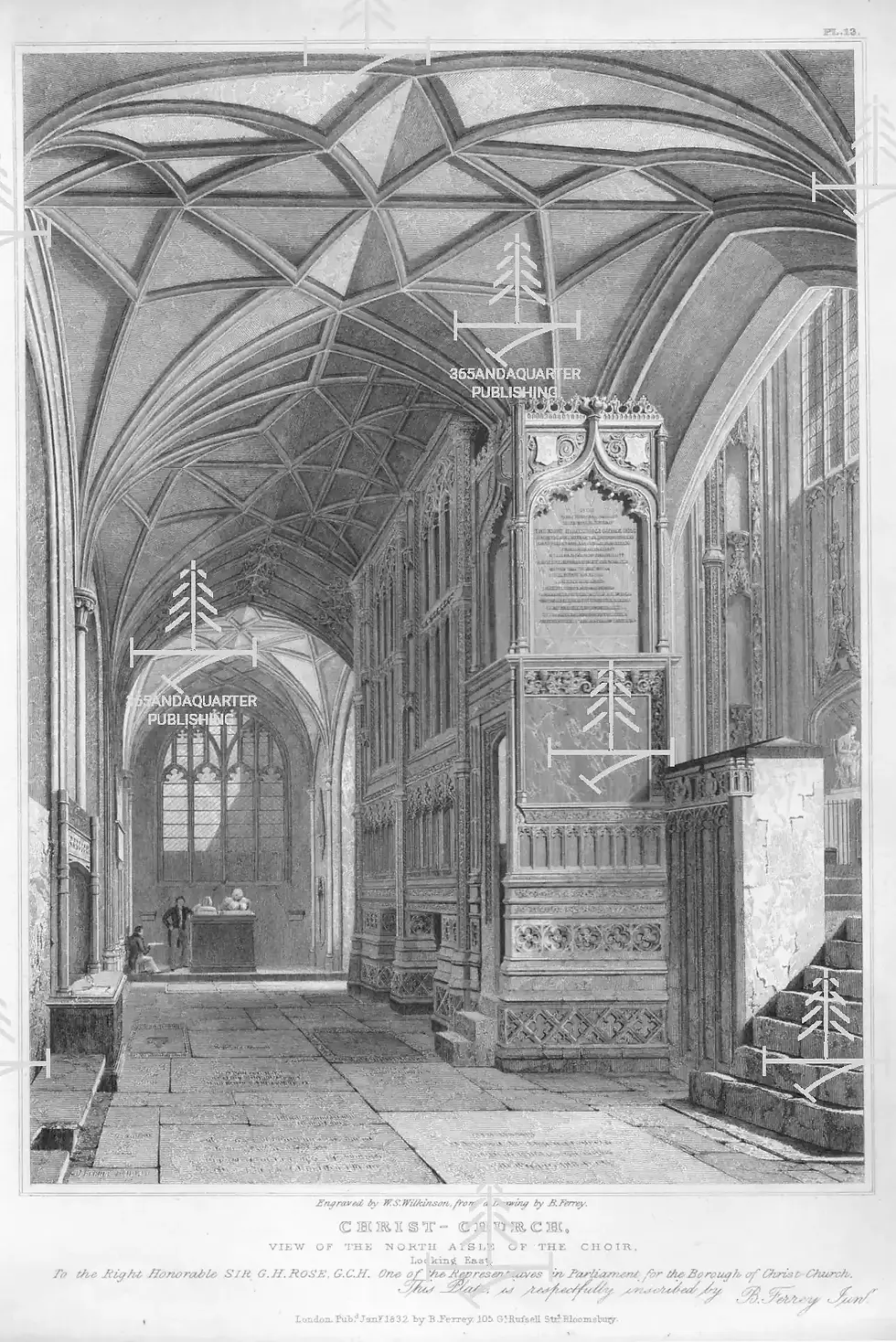 Christ-Church View of the North Aisle of the Choir Looking East