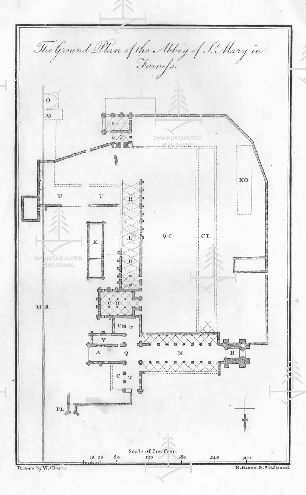The Ground Plan of the Abbey of St Mary in Furness, Cumbria