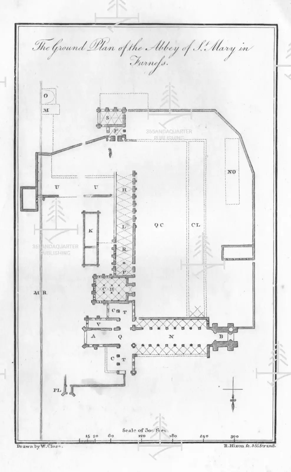 The Ground Plan of the Abbey of St Mary in Furness, Cumbria