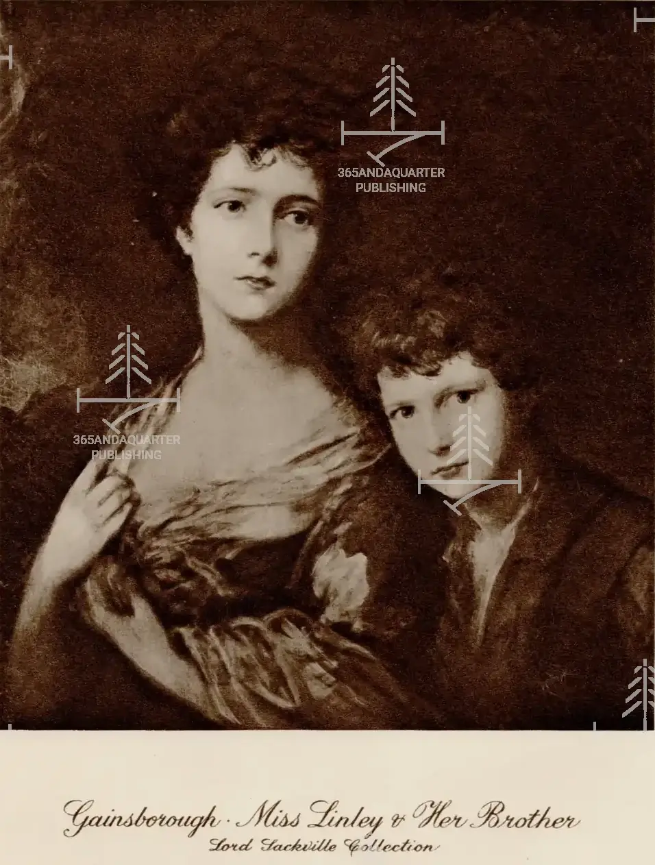 Gainsborough's portraits of actress Miss Linley & her brother in monochrome