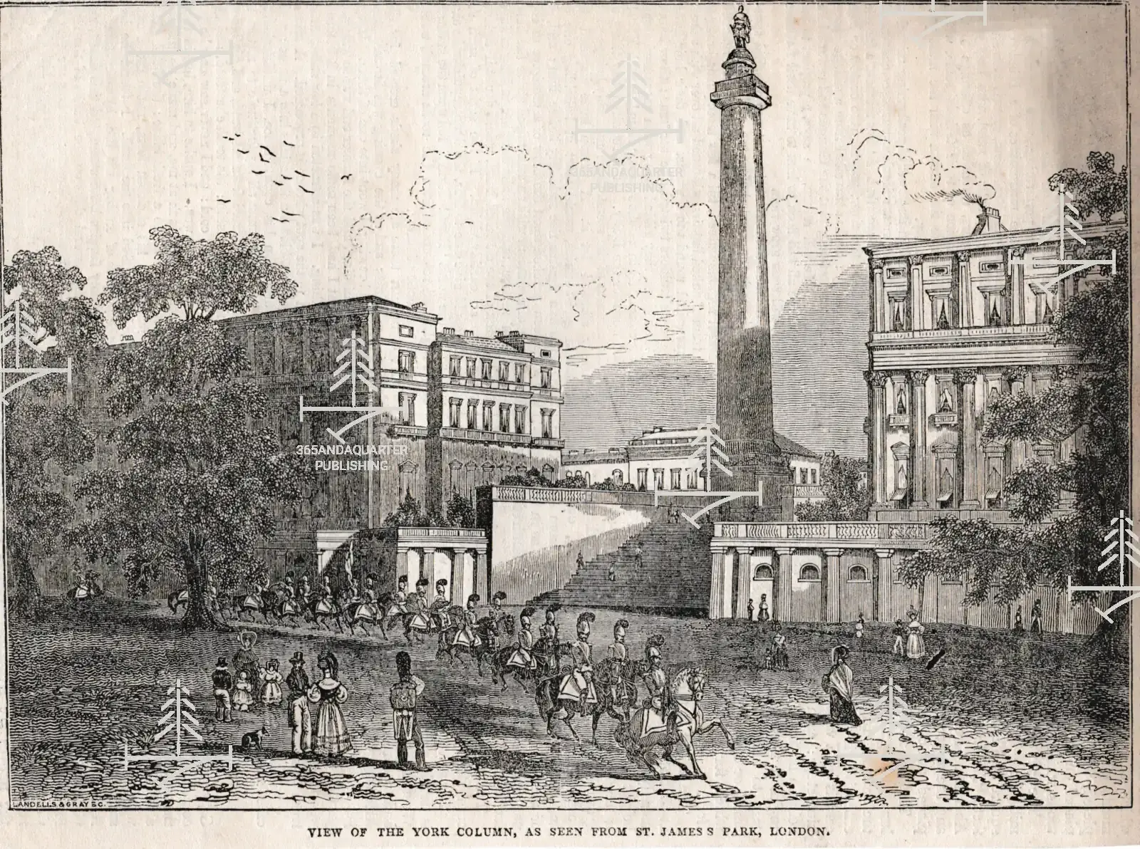 The York Column from St James Park, London