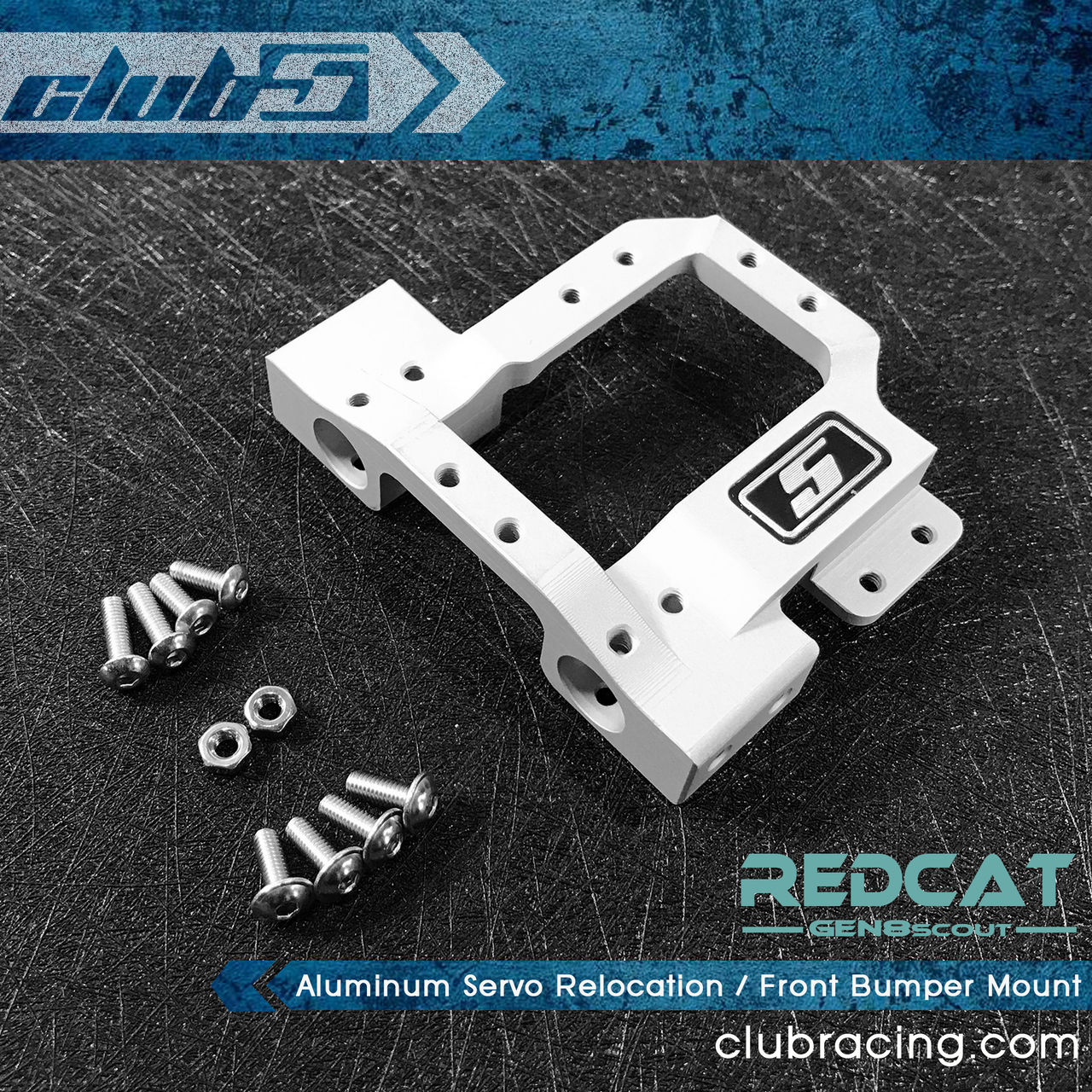 Aluminum Servo Relocation Front Bumper Mount for Redcat GEN8 C-GEN8-0053