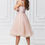 Thumbnail: Dusty Pink Tulle Midi Dress, Bust Accessorized with Lace inserts