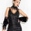 Thumbnail: Black Glam Sequin Mini Dress with detachable sleeves