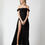 Thumbnail: Black Veil Maxi Dress Off-Shoulder 