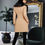 Thumbnail: Camel Coat Detachable Fur Collar c24