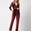 Thumbnail: Burgundy Velvet Sequin Jumpsuit – Long Sleeve, Elegant Fit