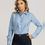 Thumbnail: Blue Shirt with Front Pleats and Pointed Collar