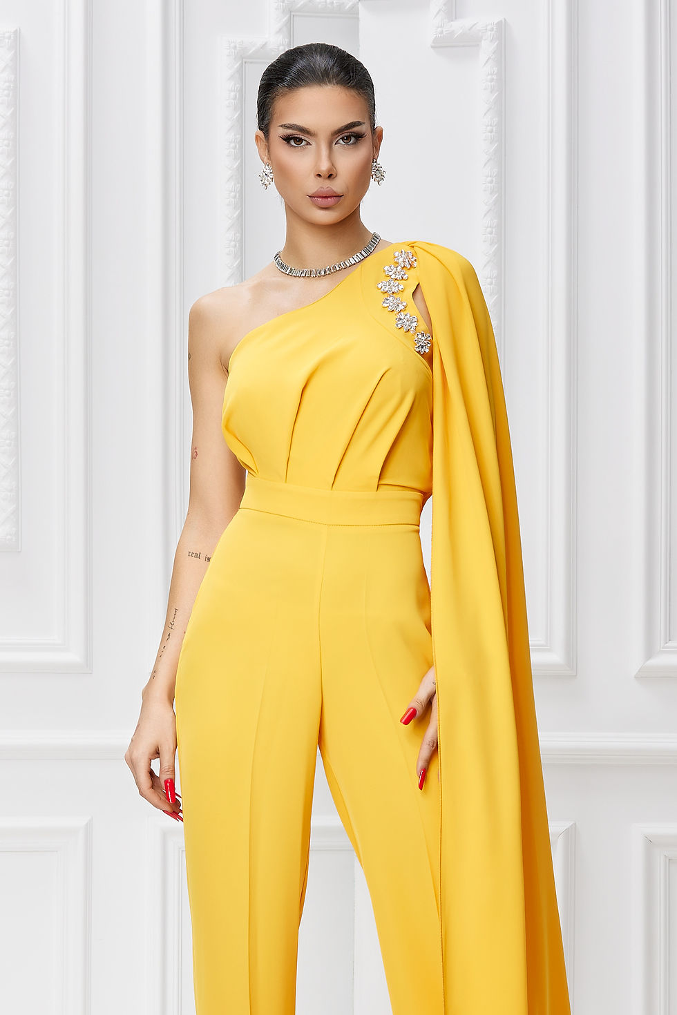 Thumbnail: Yellow Jumpsuit wide trousers  ss23-sp05gbby