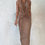Thumbnail: Nude Dress Covered in Crystals, Cut-Out Back