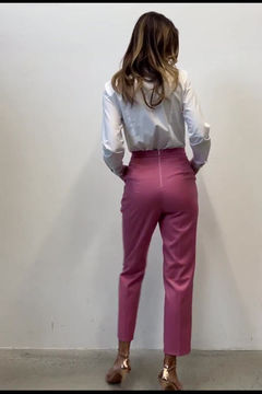 Thumbnail: Rose Trousers, With High Waist and Golden Accessories
