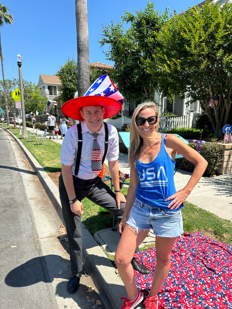 A family enjoying a sunny afternoon in Ladera Ranch, one of the best South OC neighborhoods for families