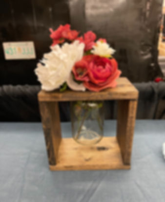 Rustic Wood Centerpiece without Florals