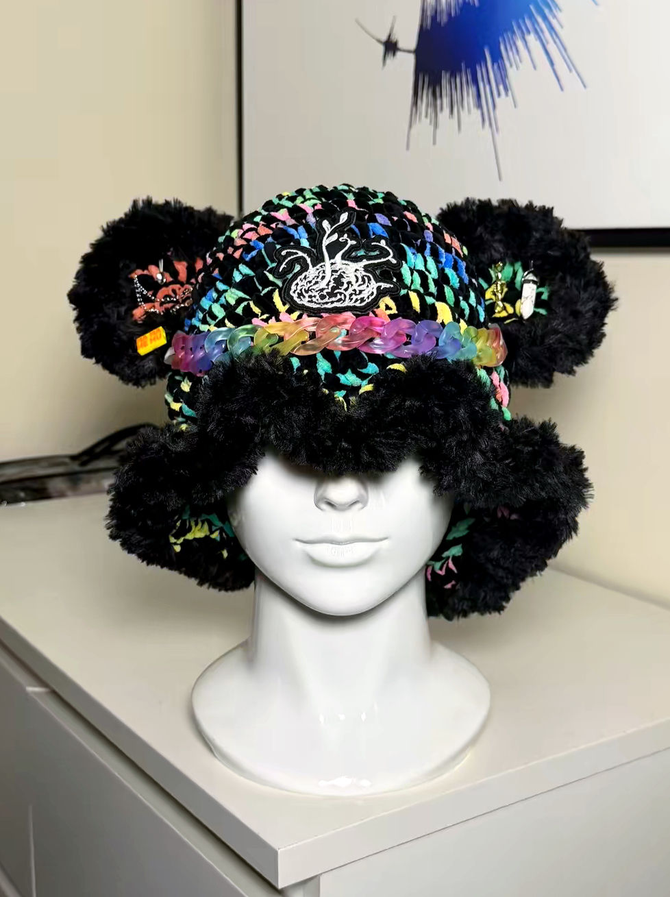 EDM glow bucket hat