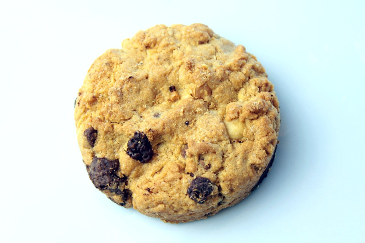 Sachet de 5 cookies Amandes, chocolat noir, chocolat lait, noisettes