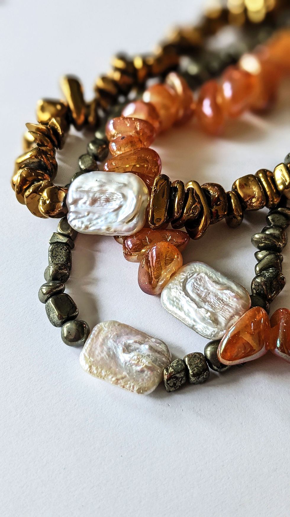 Miniature : Collier qui fait parler - quartz orangé