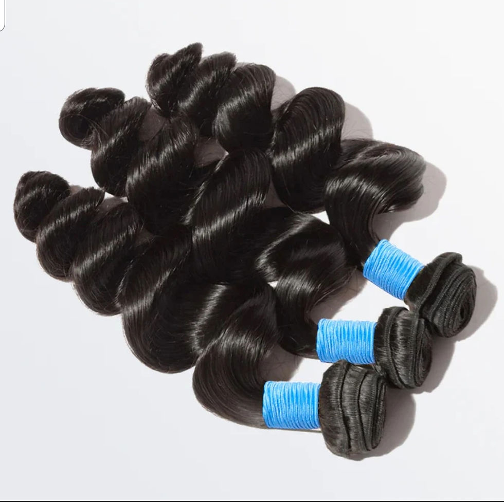 Thumbnail: BelleUhair 10-30 Inch Loose Wavy Virgin Brazilian Hair #1B Natural Black