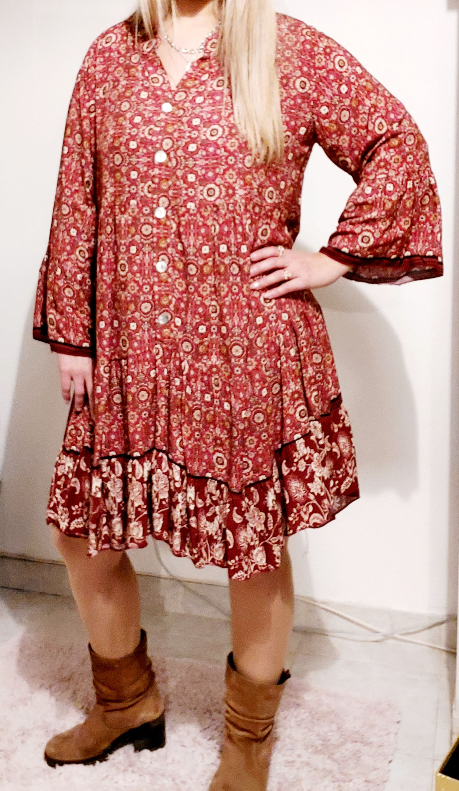 Vestido Bordeaux