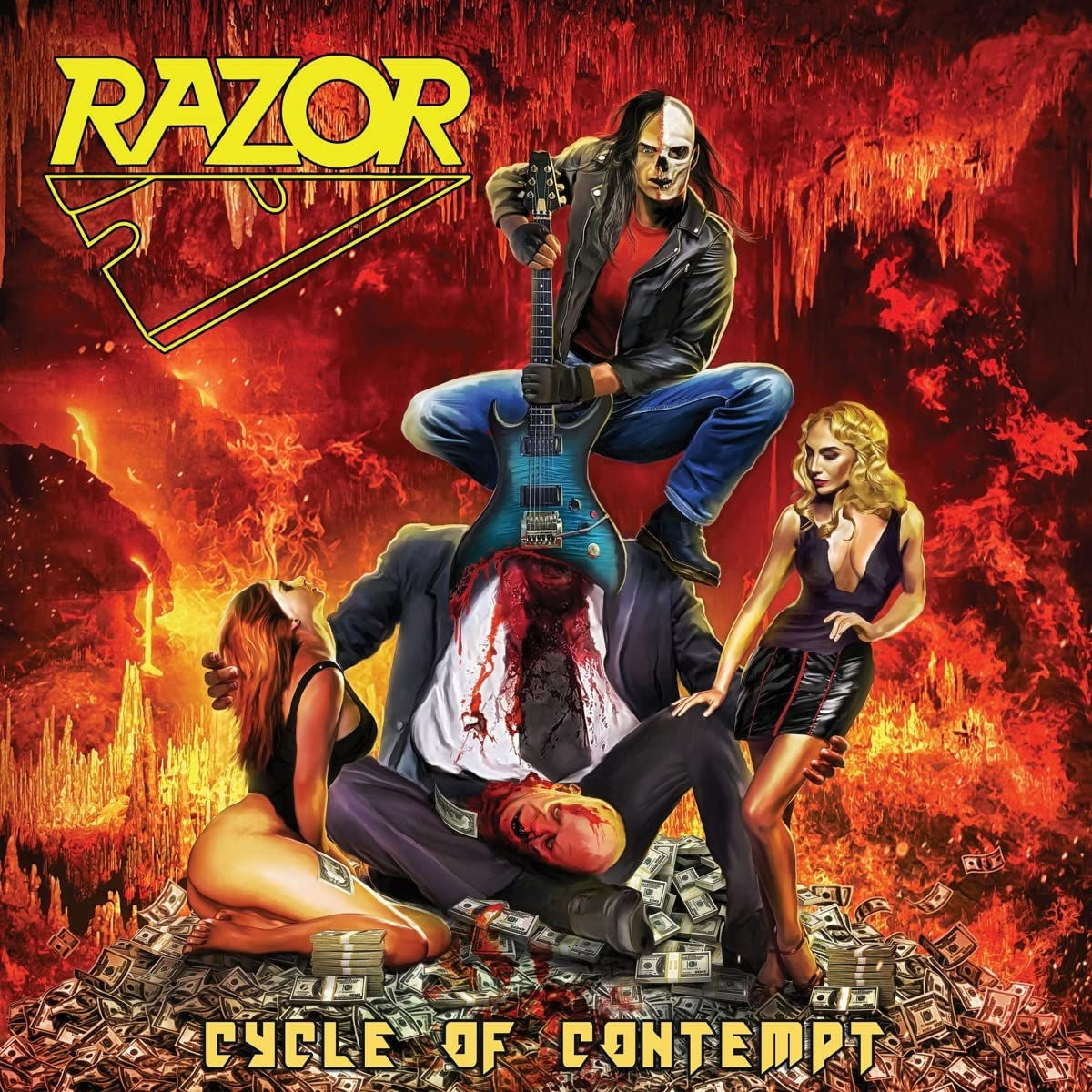 Razor - Cycle Of Contempt - Neon Yellow Vinyl LP Released 23/09/22