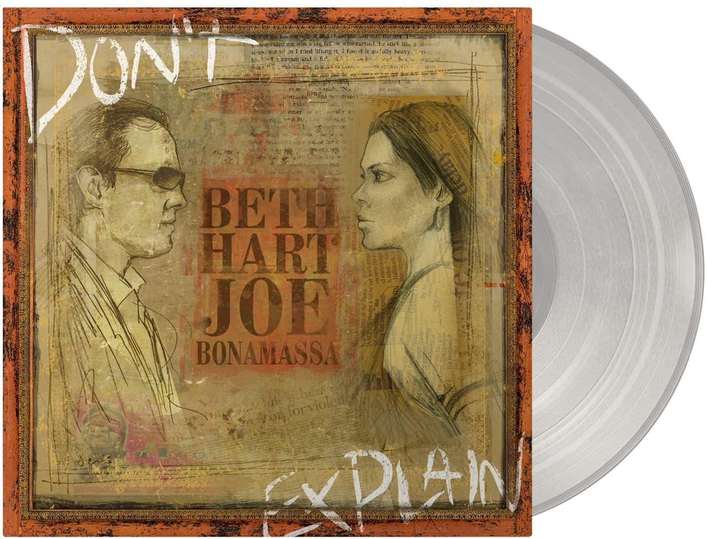 Beth Hart And Joe Bonamassa - Don' t Explain Clear Vinyl LP Released 28/01/22