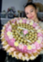 Luxury Ferrero Rocher, Lindor & Soap Rose Chocolate Bouquet