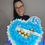 Thumbnail: Blue personalised luxury sweet bouquet with tiara