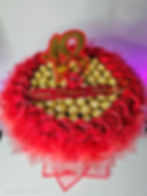 top view of Luxury Large Bouquet with Ferrero Rocher and Red Roses