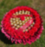 Luxury bouquet top view