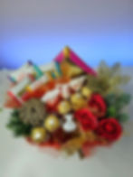 top view of luxury christmas gift box
