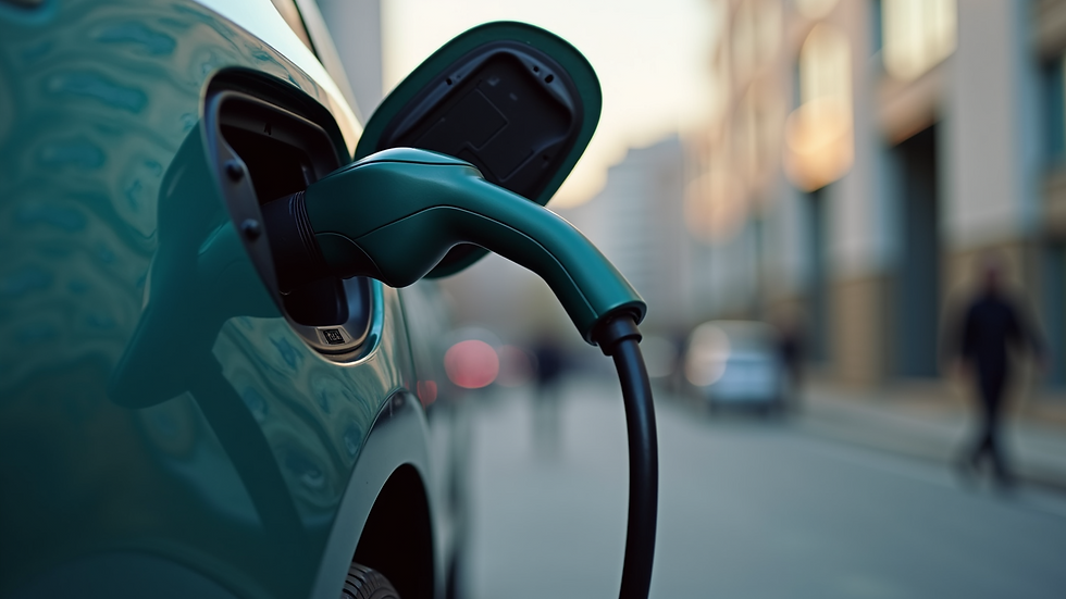 Close-up view of a Wallbox electric vehicle charger with a cable attached