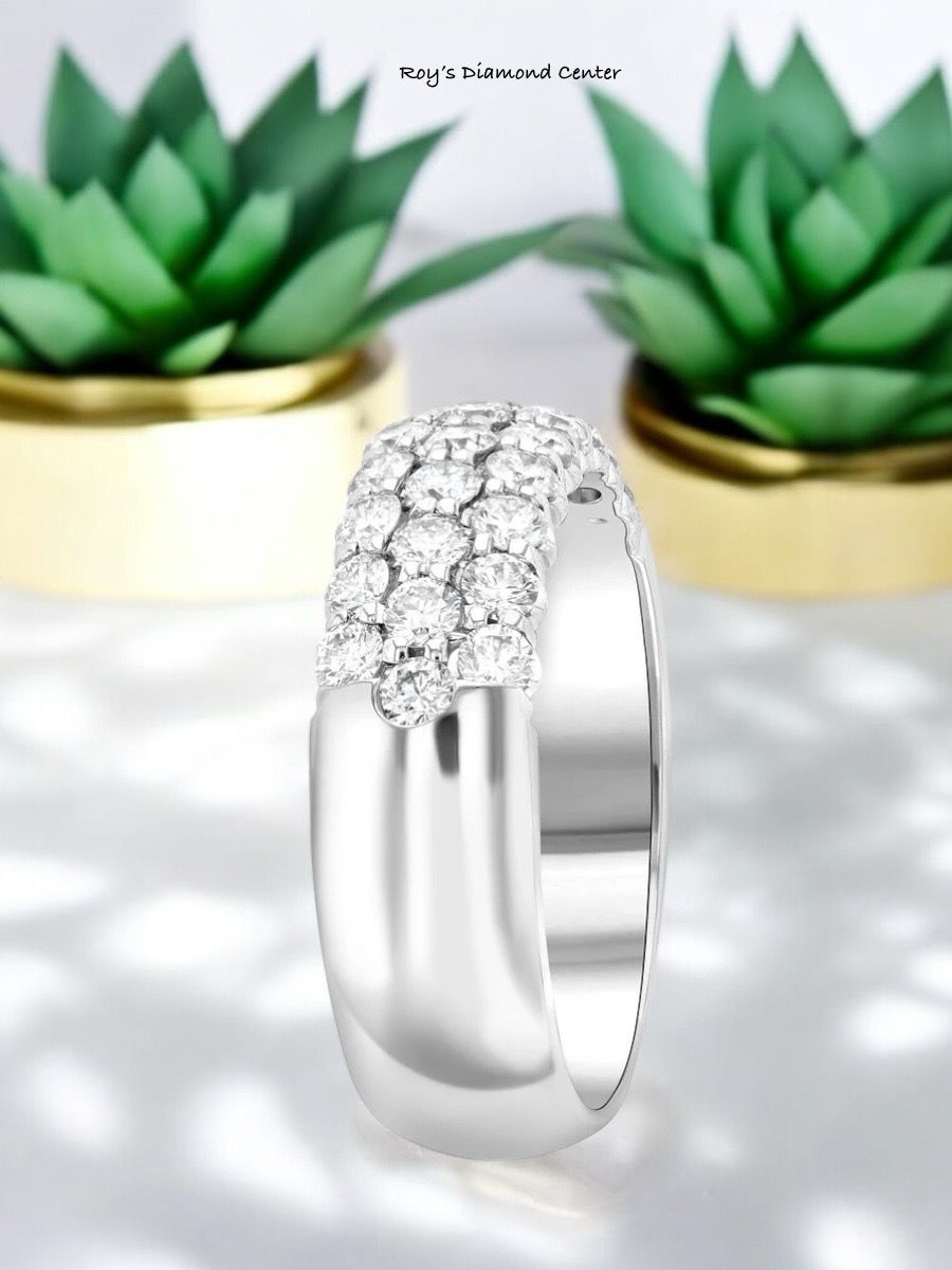 Thumbnail: 2 Carat Three Row Diamond  Band 
