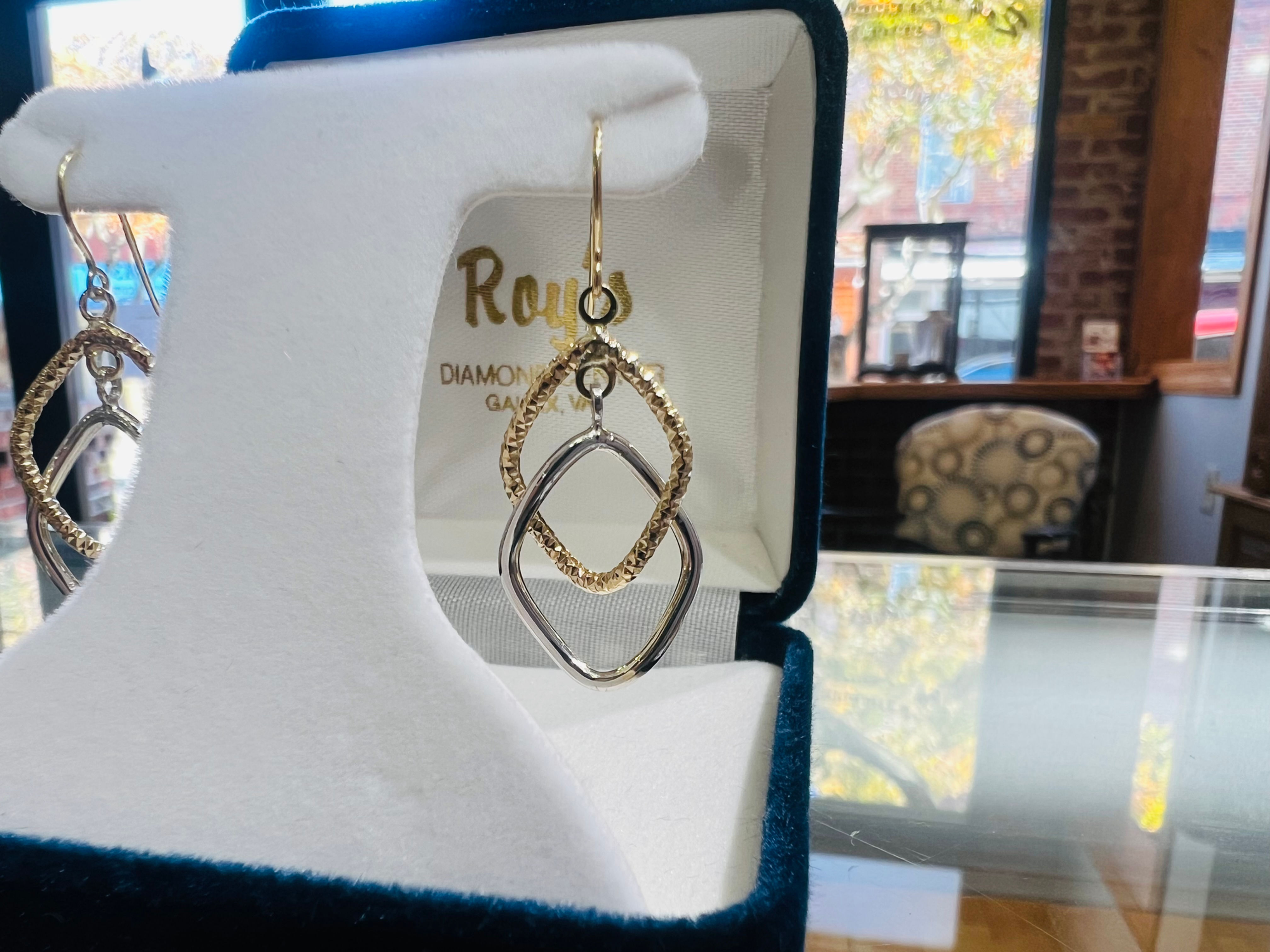 Two Tone Dangle Earrings