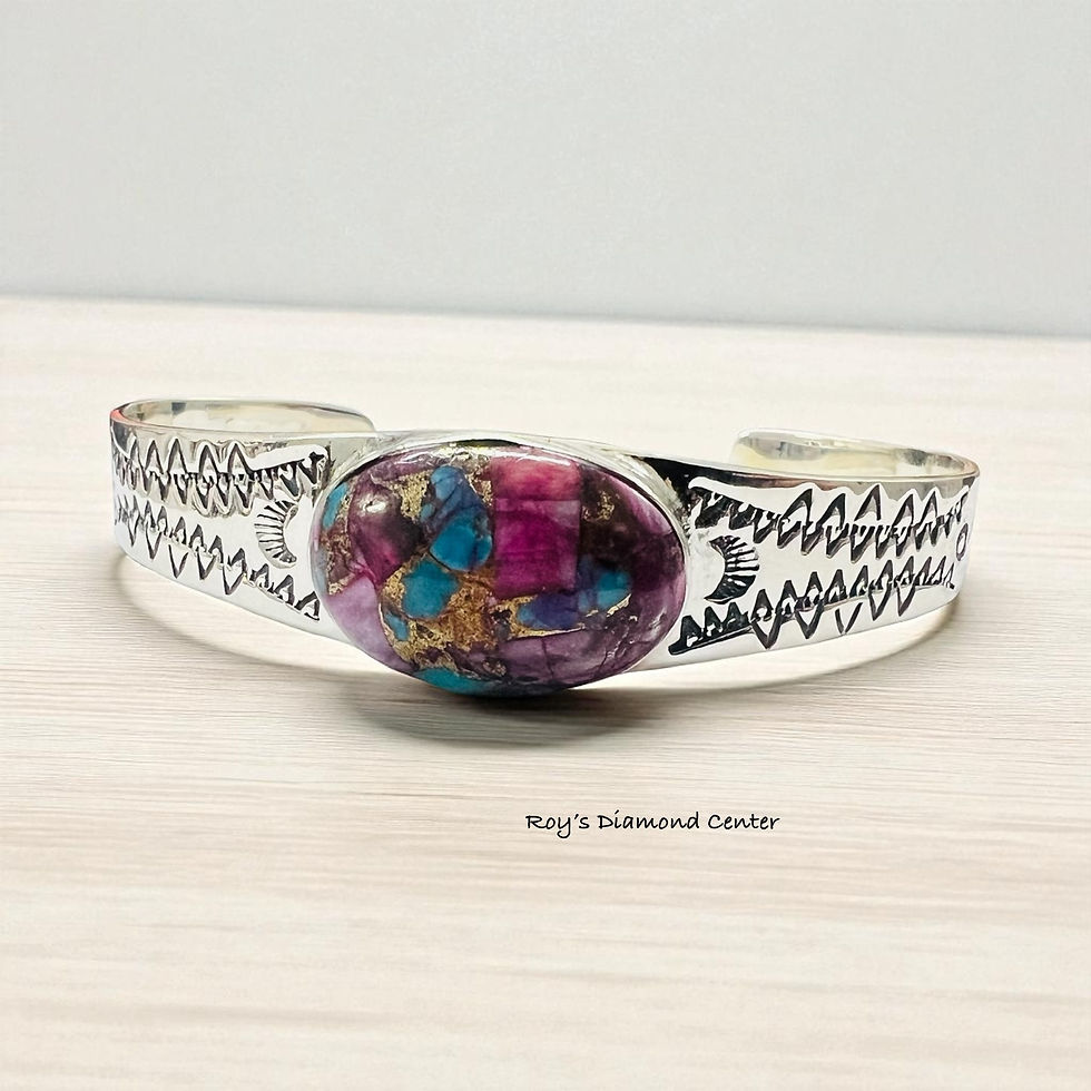 Rainbow Turquoise Cuff Bracelet 