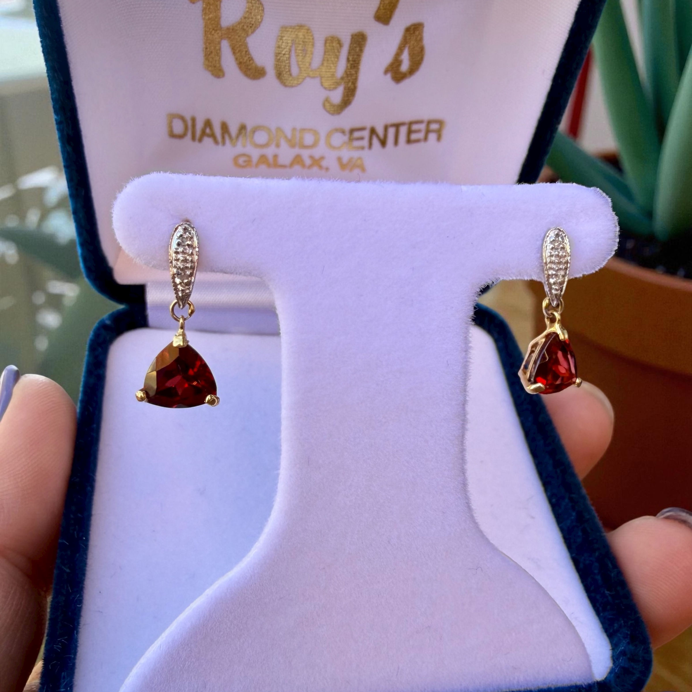 Garnet Dangle Earrings 