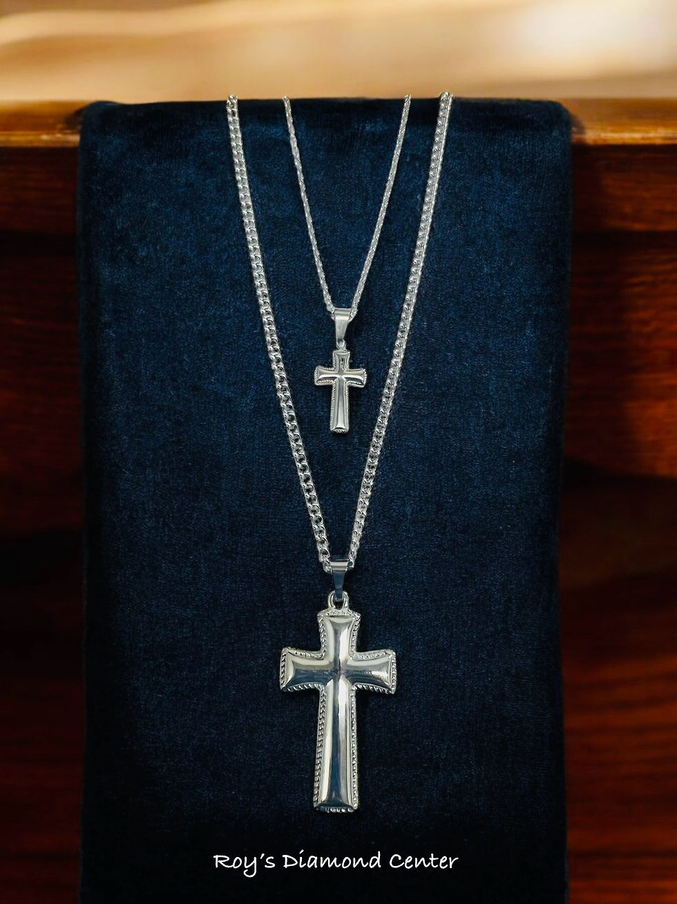 Matching Stainless Steel Cross Necklaces