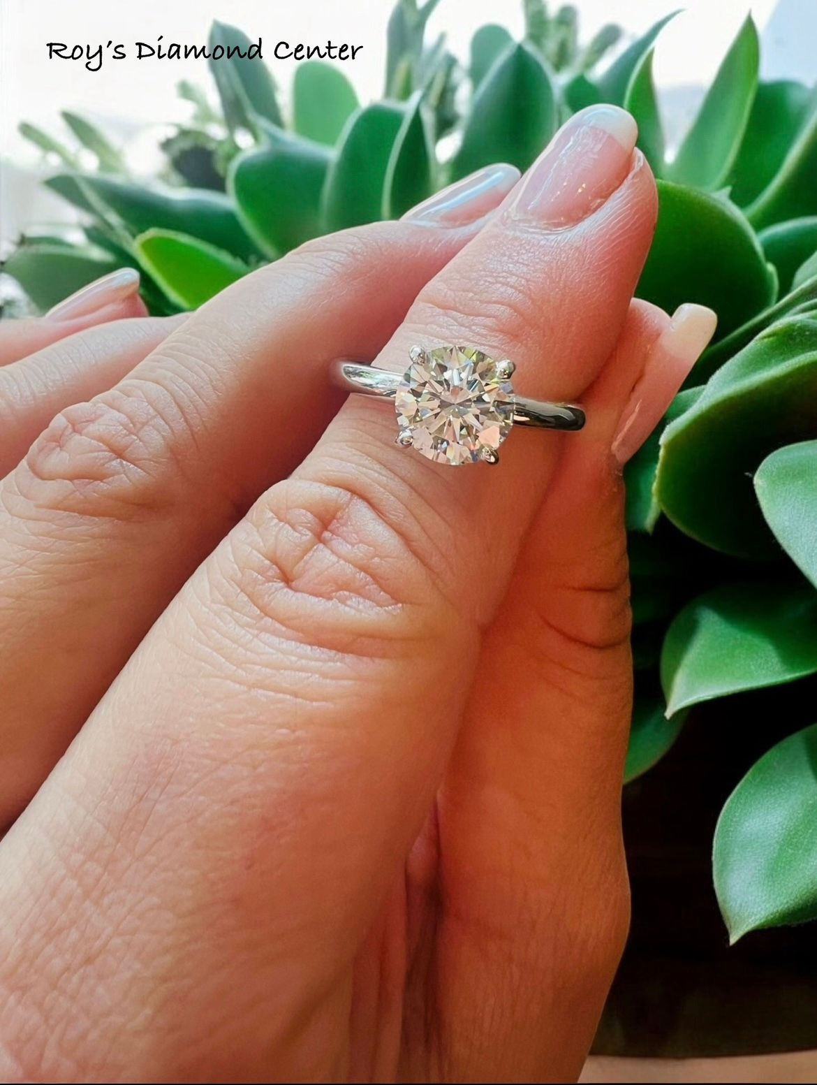 Lab Diamond Solitaire Ring