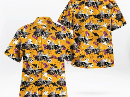 F-A-44A-B Blackcat: Aloha Hawaiian Shirt for Aviation Enthusiasts