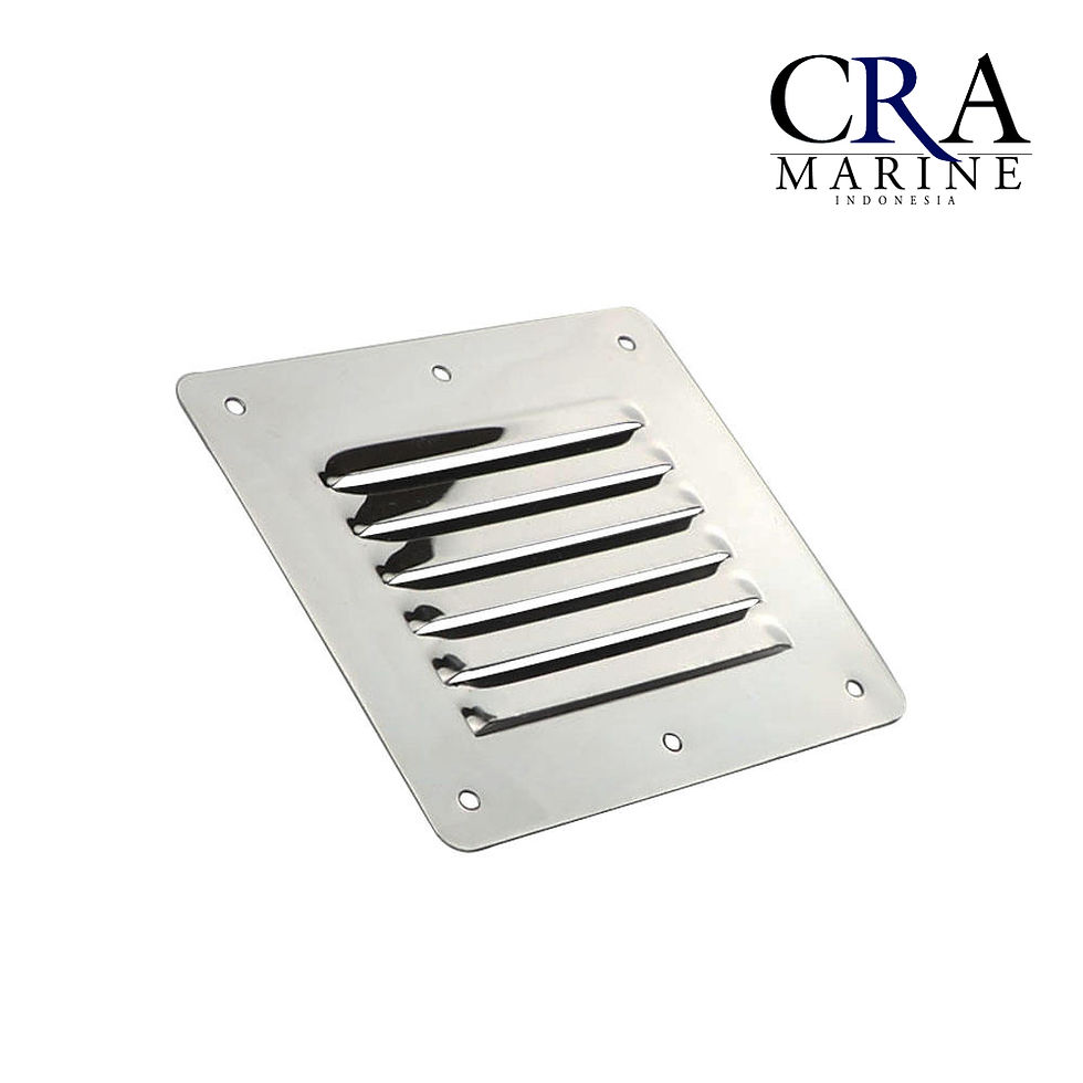 Thumbnail: Marine Boat Fittings Square Louvered Style Caravan Air Vent Cover Stainless Steel 316