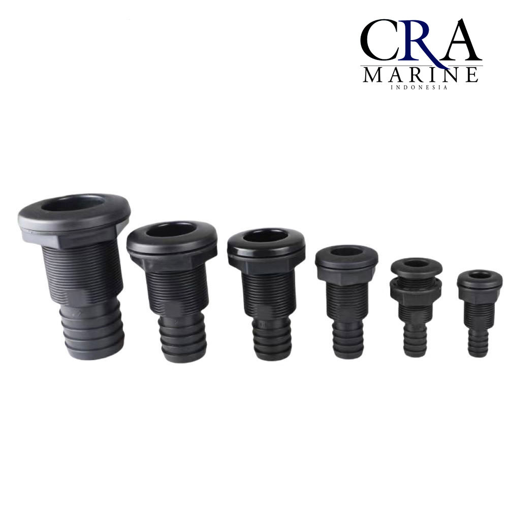 Thru Hull Bilge Fitting Nylon Plastic for Bilge Pump Aerator Hose of Boat Marine
