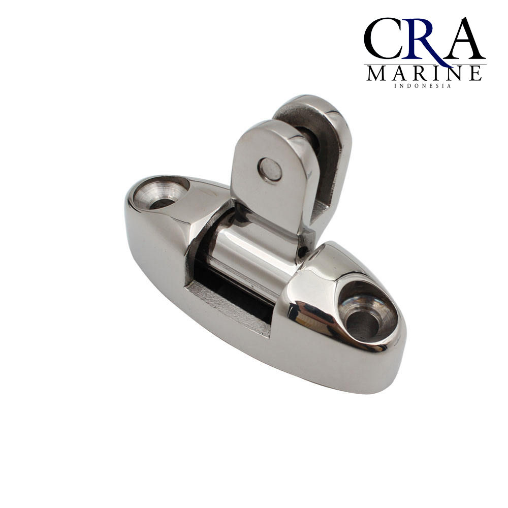 Sunshade Base Deck Hinge Swivel Mount 360 Deg Rubber Pad Stainless Steel 316