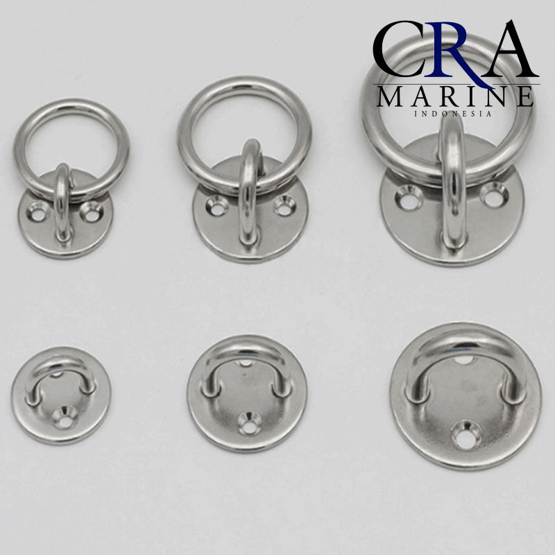 Thumbnail: Rigging Hardware Round Eye Plate with Ring Stainless Steel 316