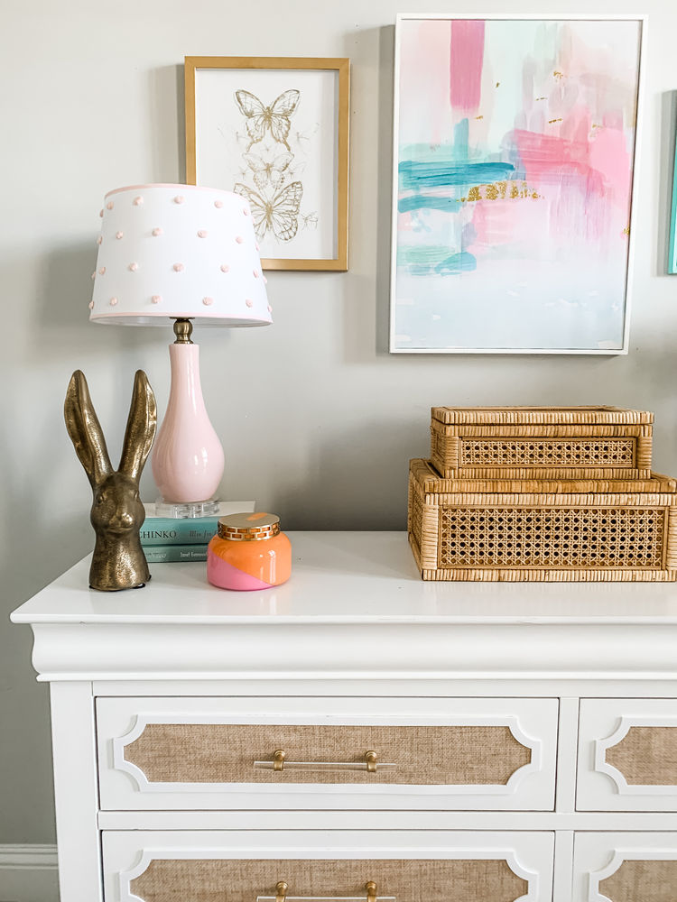 DIY Rattan Dresser Makeover