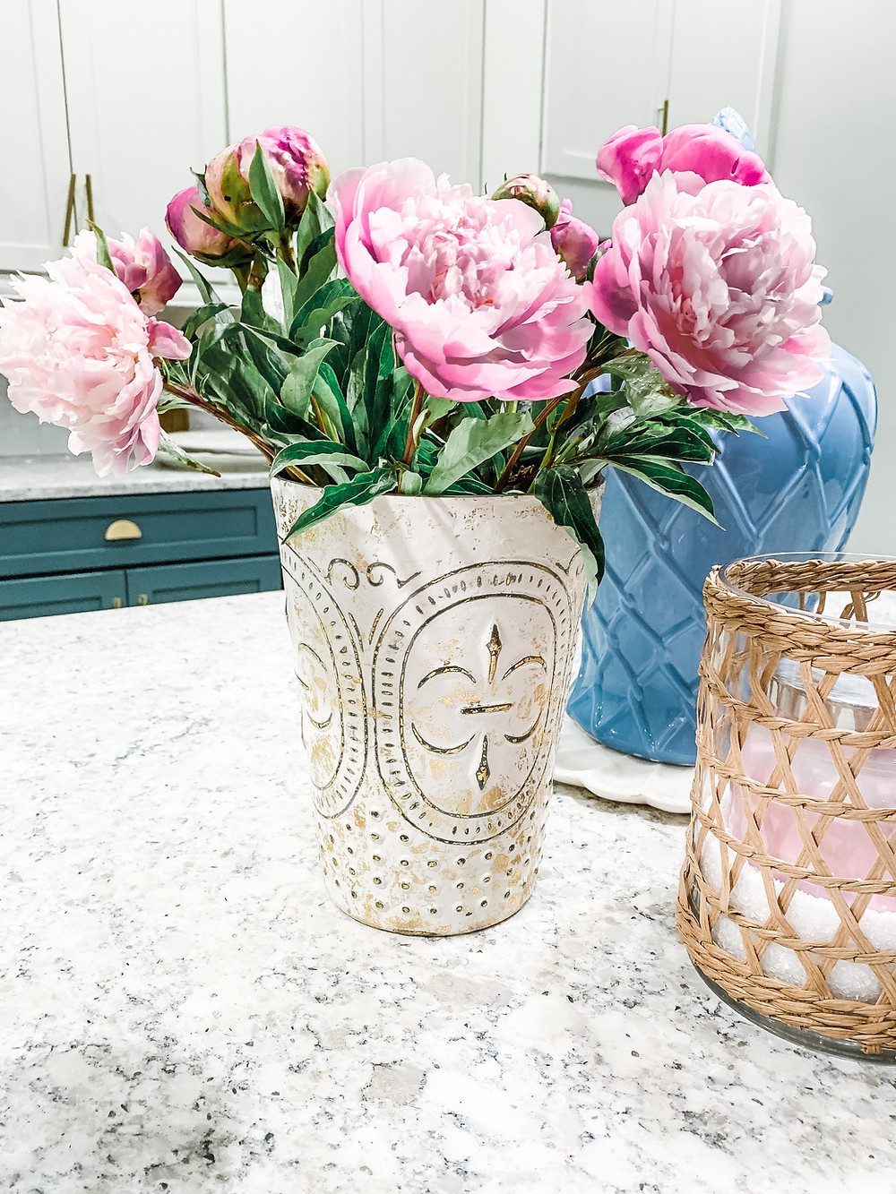 pink peonies flower arrangement