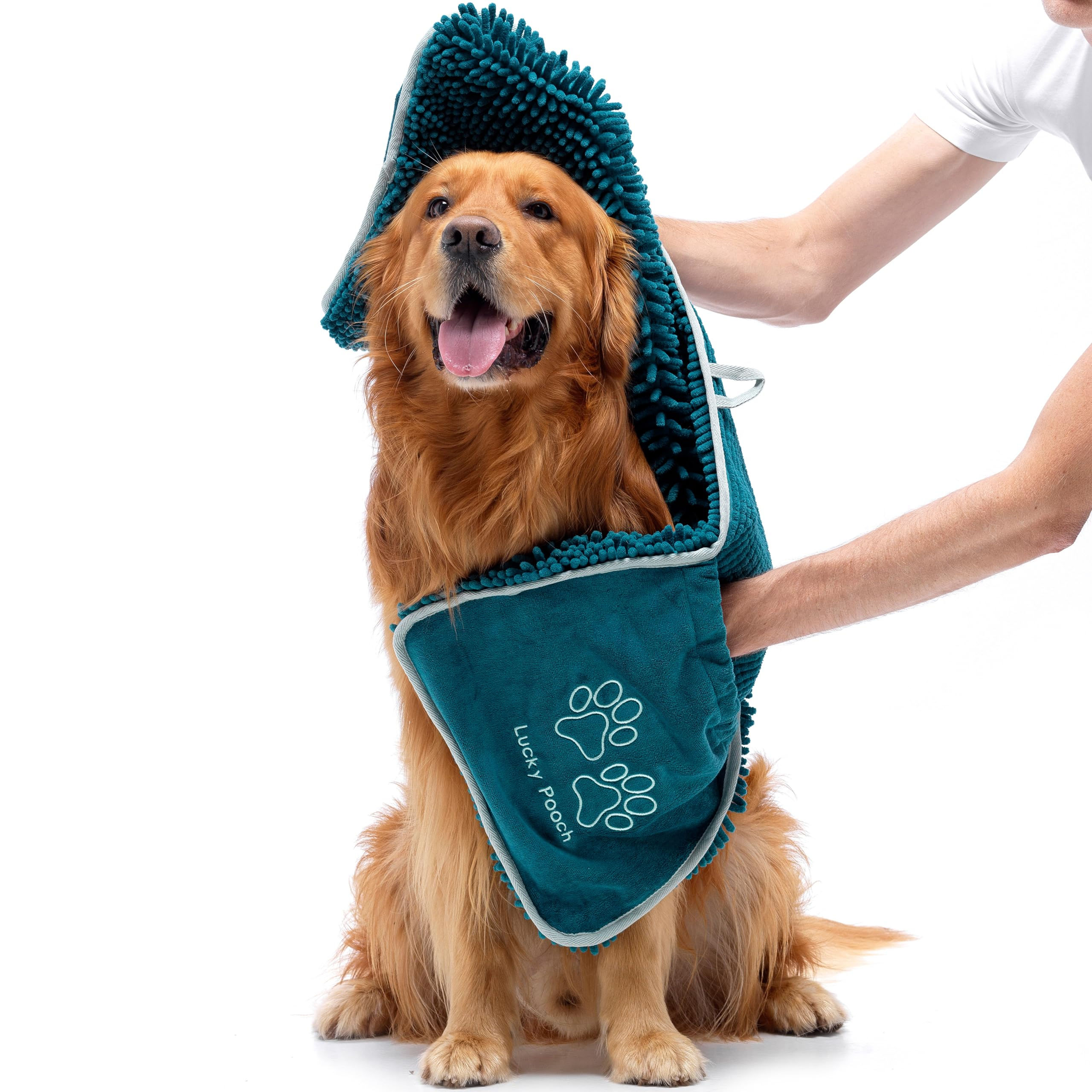 QuickDry Luxe Microfiber Dog Towel - Teal
